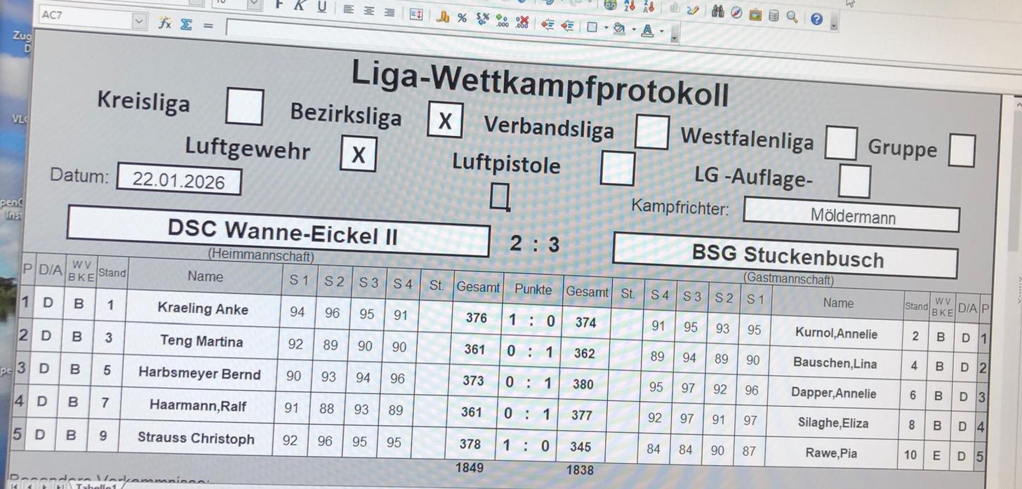 Spiebericht DSCII gegen Stuckenbusch